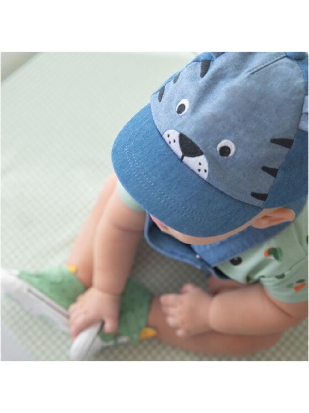 Size 40 cm Baby Hat Mayoral Blue and Gray Kids Hat